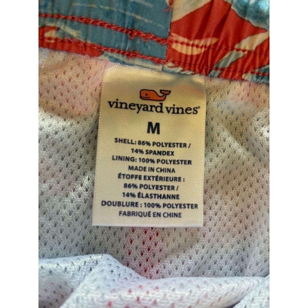 Vineyard Vines Men's Swim Trunks Medium‎ Blue/Orange 7" inseam - Picture 5 of 6